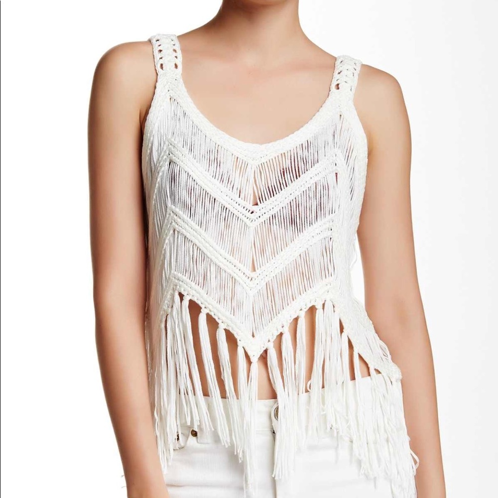 White fringe tank